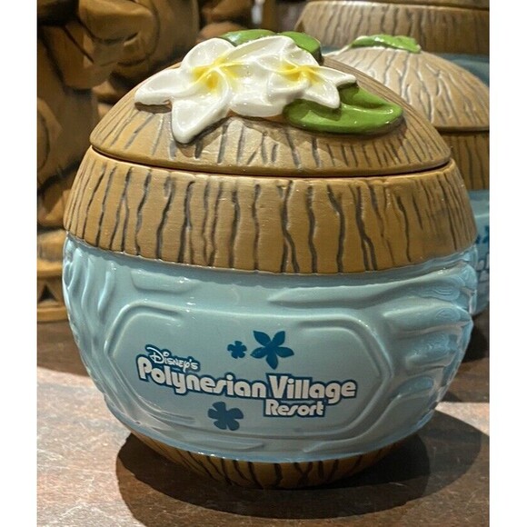 Disney Parks Polynesian Resort Cup Coconut‎ Ceramic Mug Cocktail Tiki Tropical - Picture 1 of 2